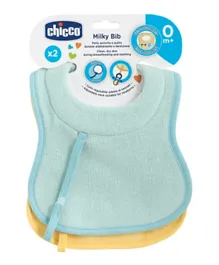 Chicco Milky Bib Multicolor - Pack of 2 ( Colour may vary )
