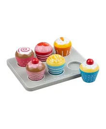 Bigjigs Toys Wooden Cupcakes Muffin Tray Playset