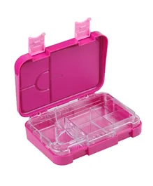 Bonjour Unicorn Snax 6/4 Compartment Bento Mini Lunch Box - Pink