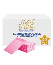 A to Z Pink Scented Disposable Changing Mats - 40 Pieces
