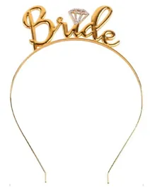 Highland Bride To Be Tiara Headband For Bridal Shower - Gold