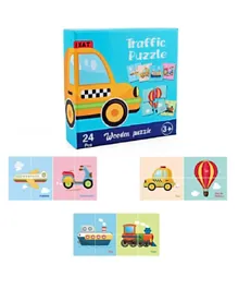 UKR Wooden Traffic Puzzle - 24 Pieces