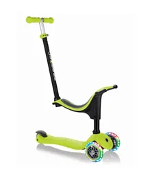 Globber Go Up Sporty Lights Scooter - Lime Green