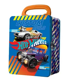 Hot Wheels Metal Car Storage Case For 18 Die Cast Cars - Blue