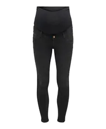 Only Maternity Button Closure Maternity Jeans - Black