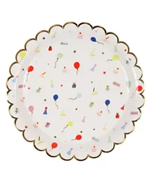 Meri Meri Party Icon Plates Large Pack of 8 - Multicolour