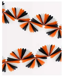 Meri Meri Black & Orange Stripe Honeycomb Garland