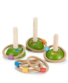 Plan Toys Wooden Meadow Ring Toss - Multicolour