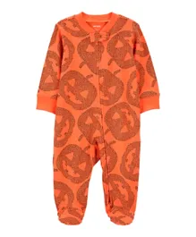 Carter's Halloween 2-Way Zip Cotton Sleep & Play Pajamas - Orange