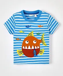 JoJo Maman Bebe Piranha T-Shirt - Blue