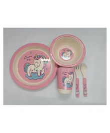 Factory Price Bamboo Tableware Unicorn - Pink