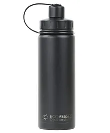 Ecovessel Boulder Insulated Water Bottle Black Shadow - 600ml