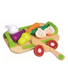 Lelin Wooden Vegetable Play Set - 16 Pieces