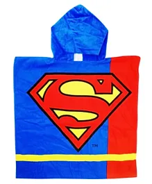 Superman Hooded Poncho - Blue