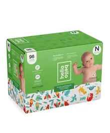 Hello Bello Club Box Diapers Parrots and Dinos Boy Size N - 96 Pieces