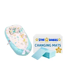 Star Babies Lounger Sleeping Pod & Changing Mats - Asst
