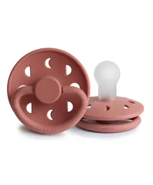 FRIGG Moon Phase Silicone Baby Pacifier 1-Pack Powder Blush - Size 1