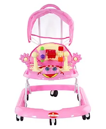 Baby Plus Baby Walker  With Canopy - Pink
