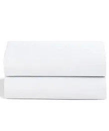 Snuz SnuzPod Cotton Crib Fitted Sheets White - Pack of 2
