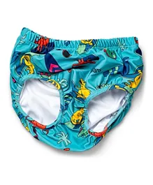Coega Sunwear Baby Boy Swim Diaper - Aqua Dino