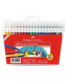 Faber Castell Fibre Tip Colour Pens - 20 Pieces