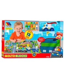 Molto Playmat with Car Blocks Multi Color - 12 Pieces