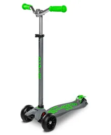 Micro Maxi Deluxe Pro Scooter - Grey and Green