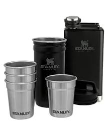 Stanley Jr Adventure Pre-Party Shot Glass + Flask Set - Matte Black