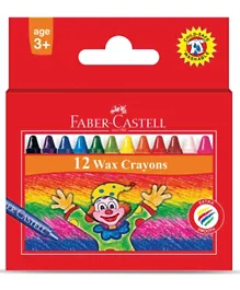 Faber-Castell Round Wax Crayons - 12 Pieces