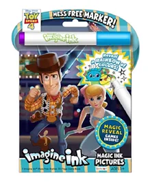 Magic Ink Pictures Coloring Book With Imagine Ink Marker -  English