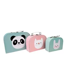 Rex London Miko The Panda And Friends Storage Cases - Set of 3