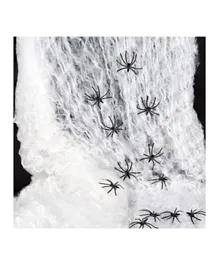 Brain Giggles Halloween Spider Web 40 grams with 20 Spiders