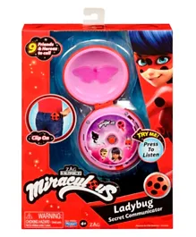 Miraculous Ladybug Secret Communicator Toy for Kids 4+, Sound Effects, Roleplay, 10 Character Voices