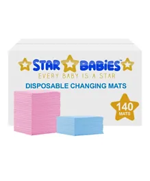 Star Babies Disposable Changing Mats - 140 Pc