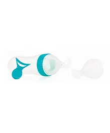 Nuby Easy Squeeze Feeder with Cover and  Spoon - Blue