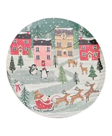 Ginger Ray Christmas Scene Paper Plates - 8 Pieces