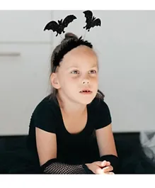 Brain Giggles Halloween Bat Headband - Black