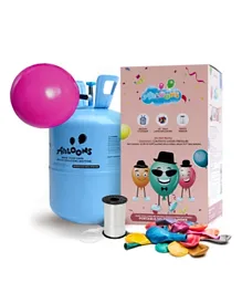 Airloons Portable Disposable Helium Balloon Kit - 52 Pieces