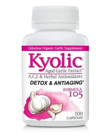 Kyolic Formula 105 Detox & Anti Aging Capsules - 100 Pieces