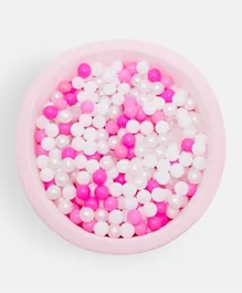 Ezzro Round Ball Pit With 600 Balls - Fuchsia, Baby Pink, White & Pearl