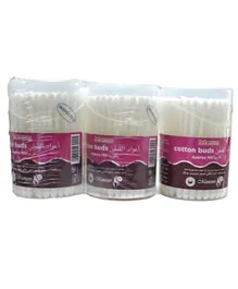 Bebecom Cotton Buds PVC Stem Triple Pack - 100 Pieces Each