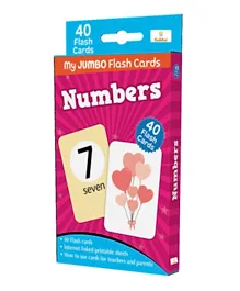 SAKHA Numbers Jumbo Flash Cards - 40 Pieces