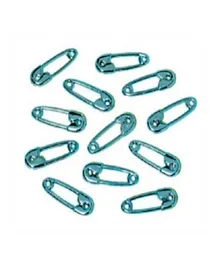 Party Centre Metallic Blue Safety Pin Baby Shower Favours Decoration - 24 Pieces