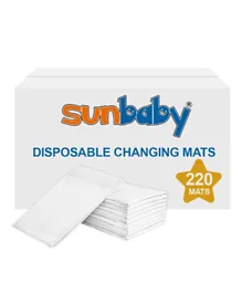 Sunbaby Disposable Changing Mats Pack of 220 - White