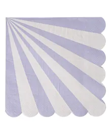 Meri Meri Striped Small Napkin Pack of 20 - Lavender