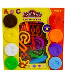 Colour Dough Letter Fun Clay Tubs Set -  8 Pieces