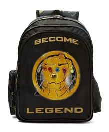 Marvel Thanos Backpack Black and Yellow - 16 inches