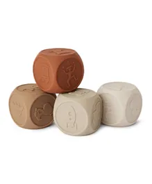 Nuuroo Sana Silicone Dice Brown Mix - Pack of 4