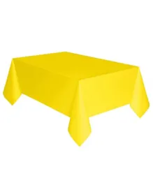 Unique  Plastic Table Cover - Neon Yellow