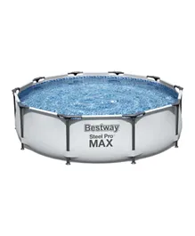 Bestway Steel Pro Max Framed Portable Swimming Pool Grey - 4678 L